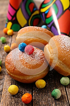 Donut and carnival decoration