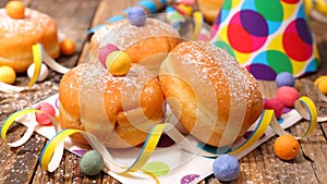 Donut and carnival decoration