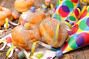 Donut and carnival decoration