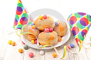 Donut and carnival decoration