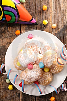 Donut and carnival decoration