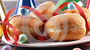 Donut and carnival decoration