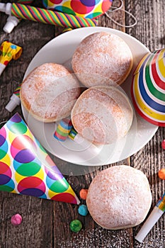 Donut and carnival decoration