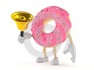 Donut character ringing a handbell