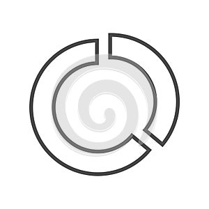 Donut chart against white background