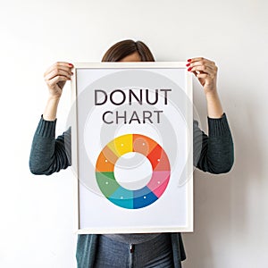Donut chart isolated on white background