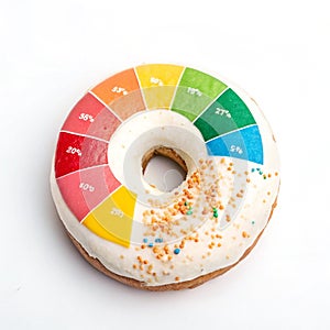 Donut Chart isolated on white background