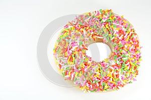 Donut with Colored Rice Sprinkle photo