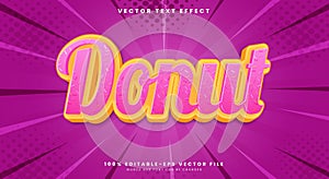 Donut 3d editable text effect
