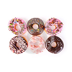 Donut or donut with concept on a background