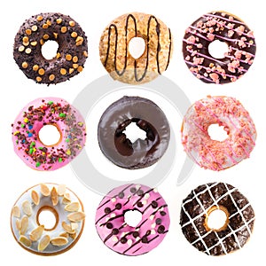 Donut or donut isolated on white background new