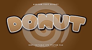 Donut editable text effect Template