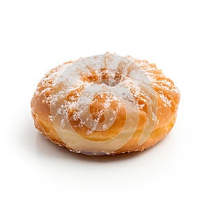 Donut, elegantly isolated against a pristine white background.