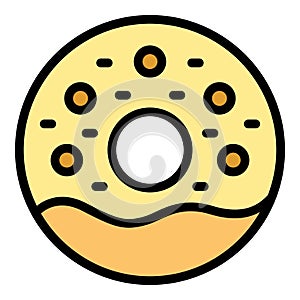 Donut icon vector flat