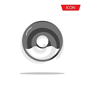 Donut icon vector isolated on background