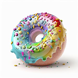 Donut isolate on white background.