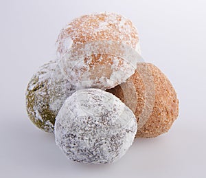 donut. munchkins donuts on background