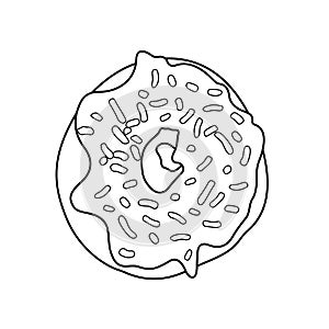 Donut outline vector version 1