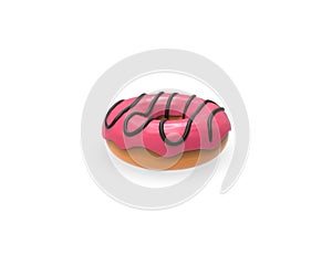 Donut with icing 3D render