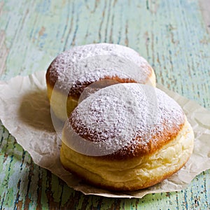 Donut in powdered sugar