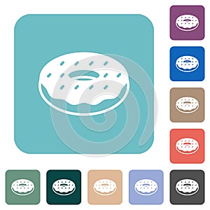 Donut rounded square flat icons