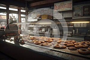 Donut Shop With Fresh Donuts Up For Sale