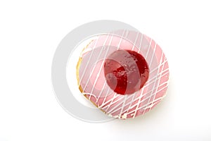 Donut with sprinkles isolated photo