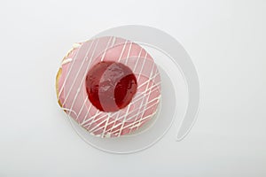 Donut with sprinkles isolated photo