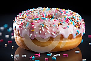 a donut with sprinkles on top