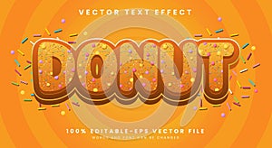 Donut sweet editable text effect