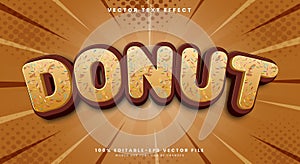 Donut sweet editable text effect