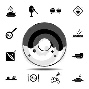 donut sweetness icon. Simple glyph vector element of Food icons set for UI and UX, website or mobile application