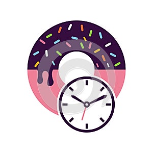 Donut time logo template.