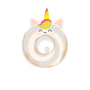 Donut unicorn icon