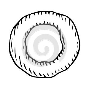 Donut vector illustration, hand drawing doodle