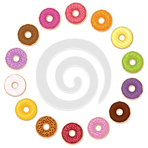 Donuts Circle Collection Different Tastes