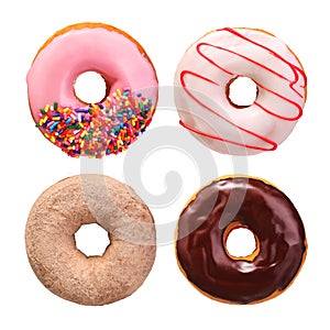 Donuts collection isolated