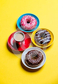 Donuts and cup of coffee