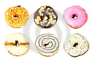 Donuts isolated on white background