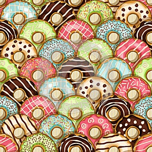 Donuts seamless pattern