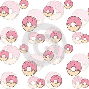 Donuts seamless pattern