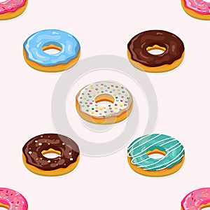 Donuts seamless pattern