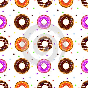 Donuts seamless pattern