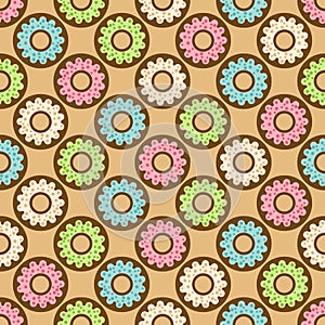 Donuts seamless pattern