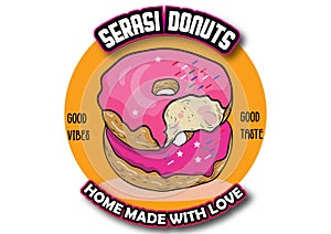 donuts simple logo concept hand drawn