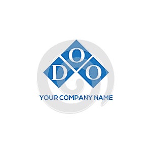 DOO letter logo design on WHITE background. DOO creative initials letter logo concept.