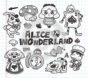 Doodle alice in wonderland element