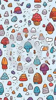 Doodle art illustration ai generated photo