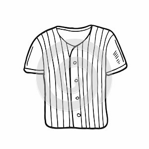 Doodle baseball uniform. Sportwear. T-shirt and pants. Vector illustration