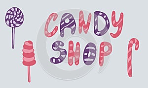 Doodle candy illustration